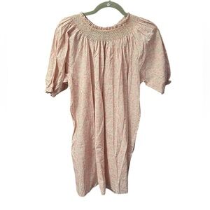 Sleepy Jones Pink Floral Smocked Dress